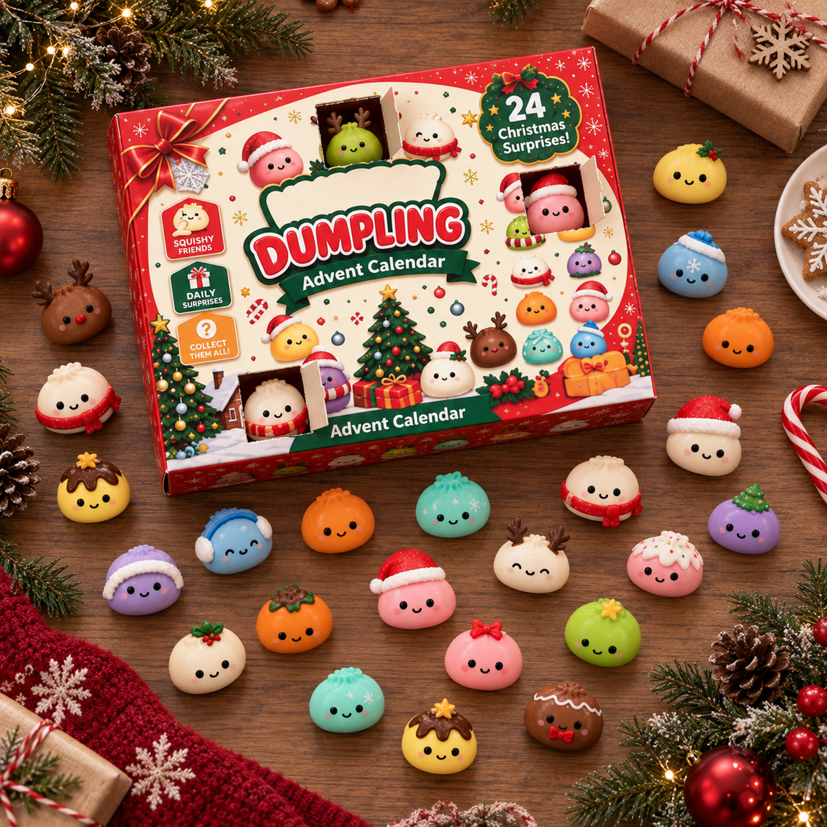 Christmas Squishy Dumpling Advent Calendar